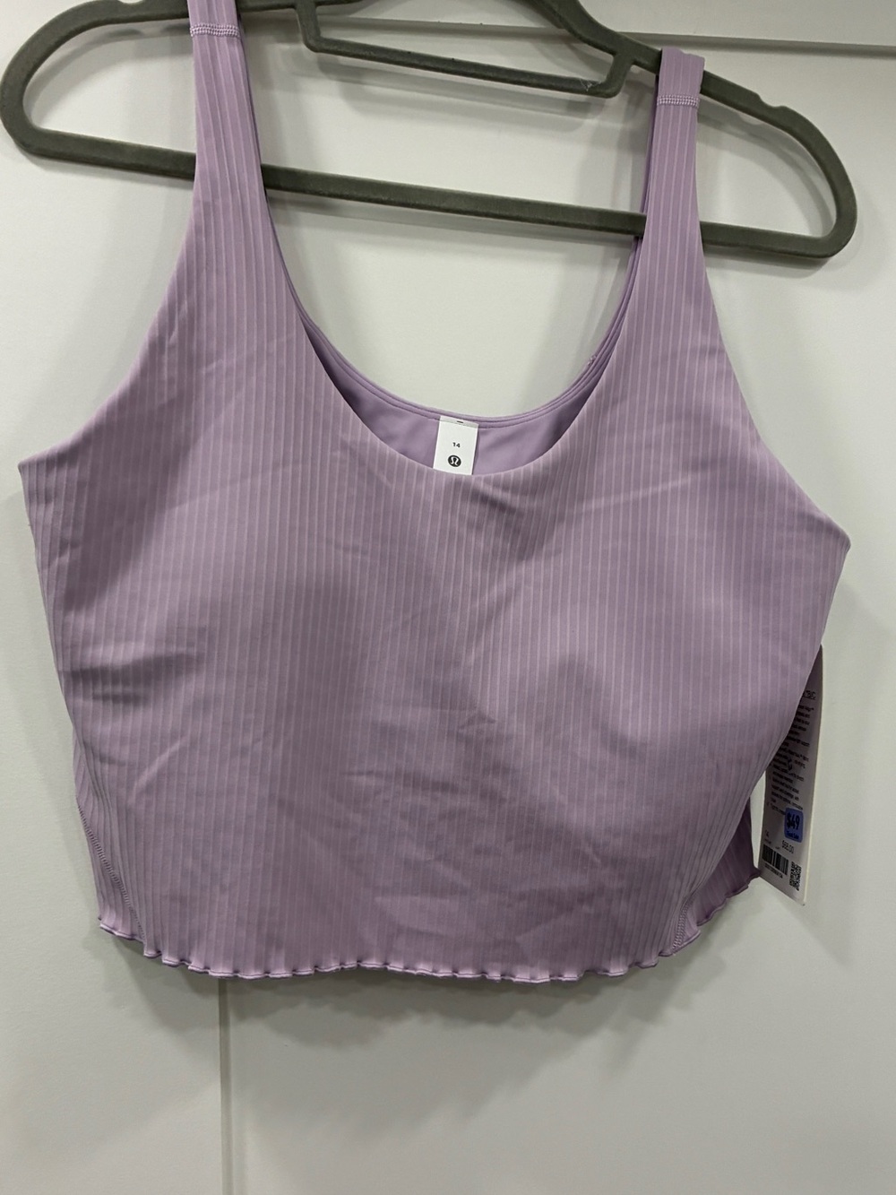 Lululemon Align Lettuce-Hem Tank Lavender Size 14 NWT